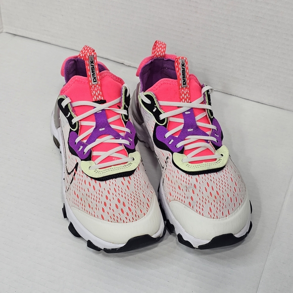 Nike React Vision Shoes Boys Sz 6 White Red Athletic Trainers Sneakers - Picture 5 of 13